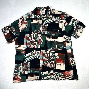 Urban Outfitters Shirt Mens Large Bar Cocktails Lounge Happy Hour Darts Vintage